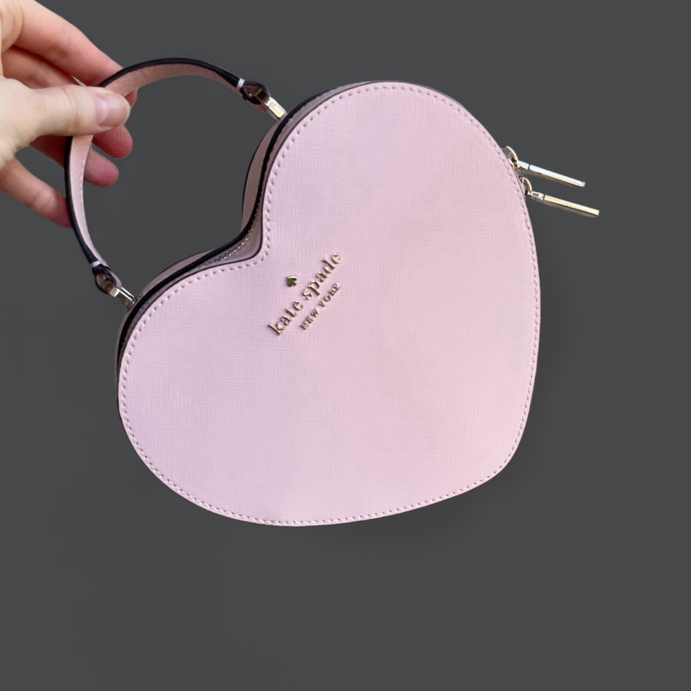 KATE SPADE Pastel Pink Love Shack Heart Shaped Crossbody Bag Valentines Bag